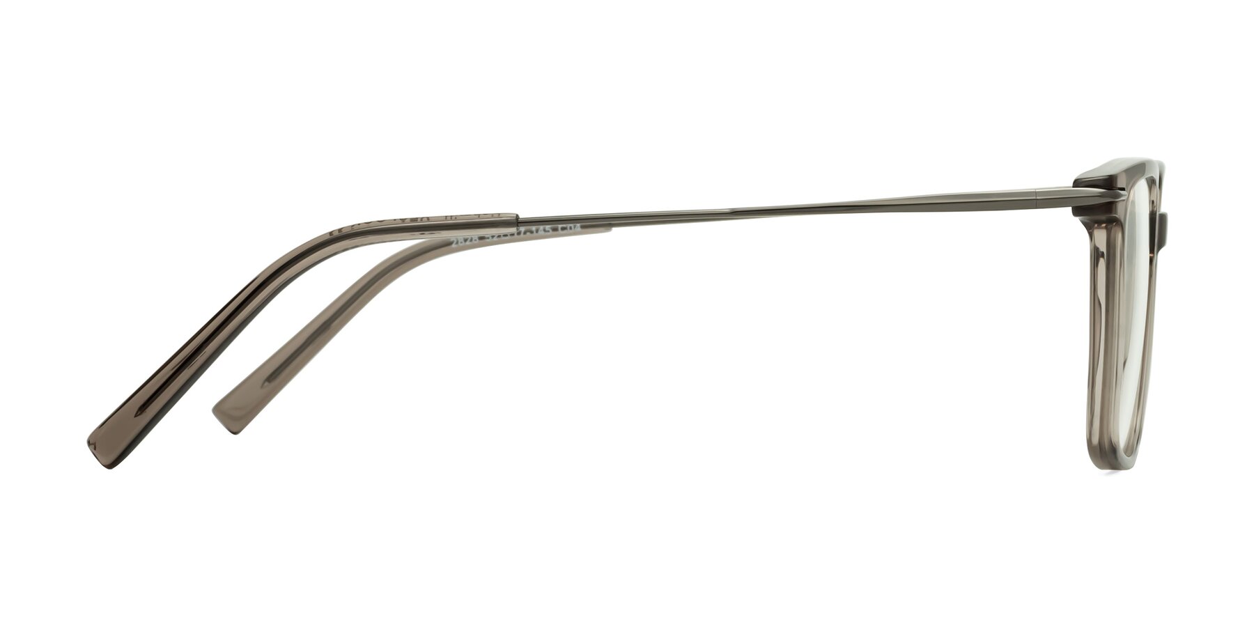 Side of Schmitt in Light Gray with Clear Eyeglass Lenses