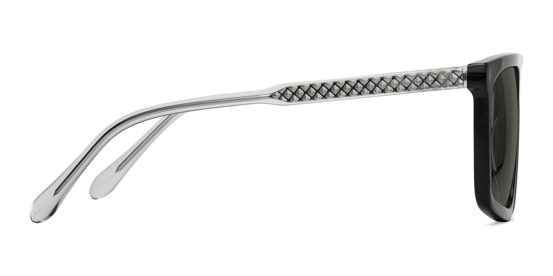 Side of Vazquez in Black/Silver with Gray Polarized Lenses
