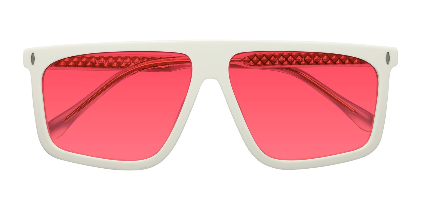 Vazquez - White/Gold Tinted Sunglasses