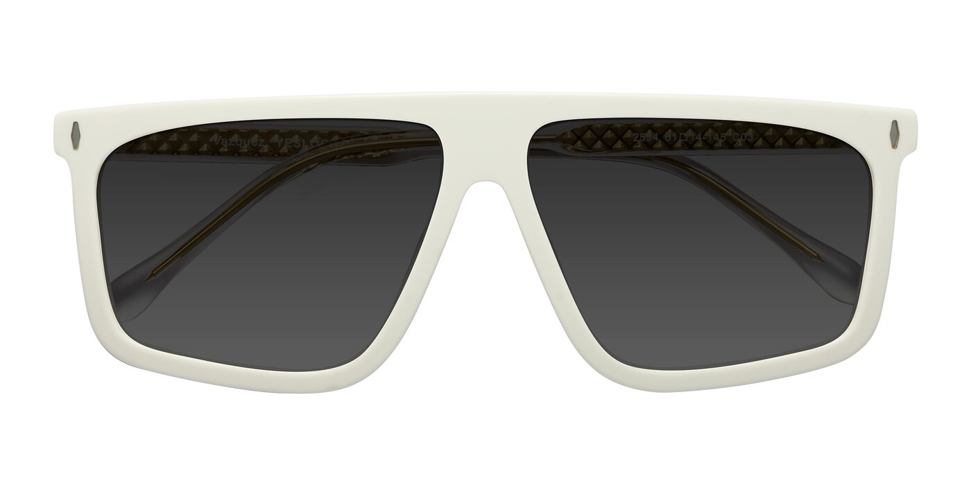 Vazquez - White/Gold Tinted Sunglasses