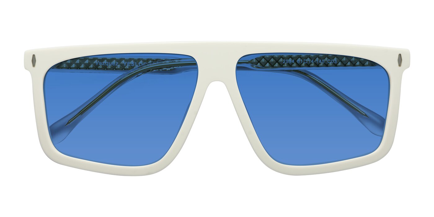 Vazquez - White/Gold Tinted Sunglasses