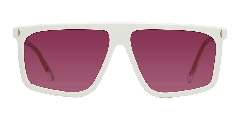 Vazquez - White/Gold Tinted Sunglasses