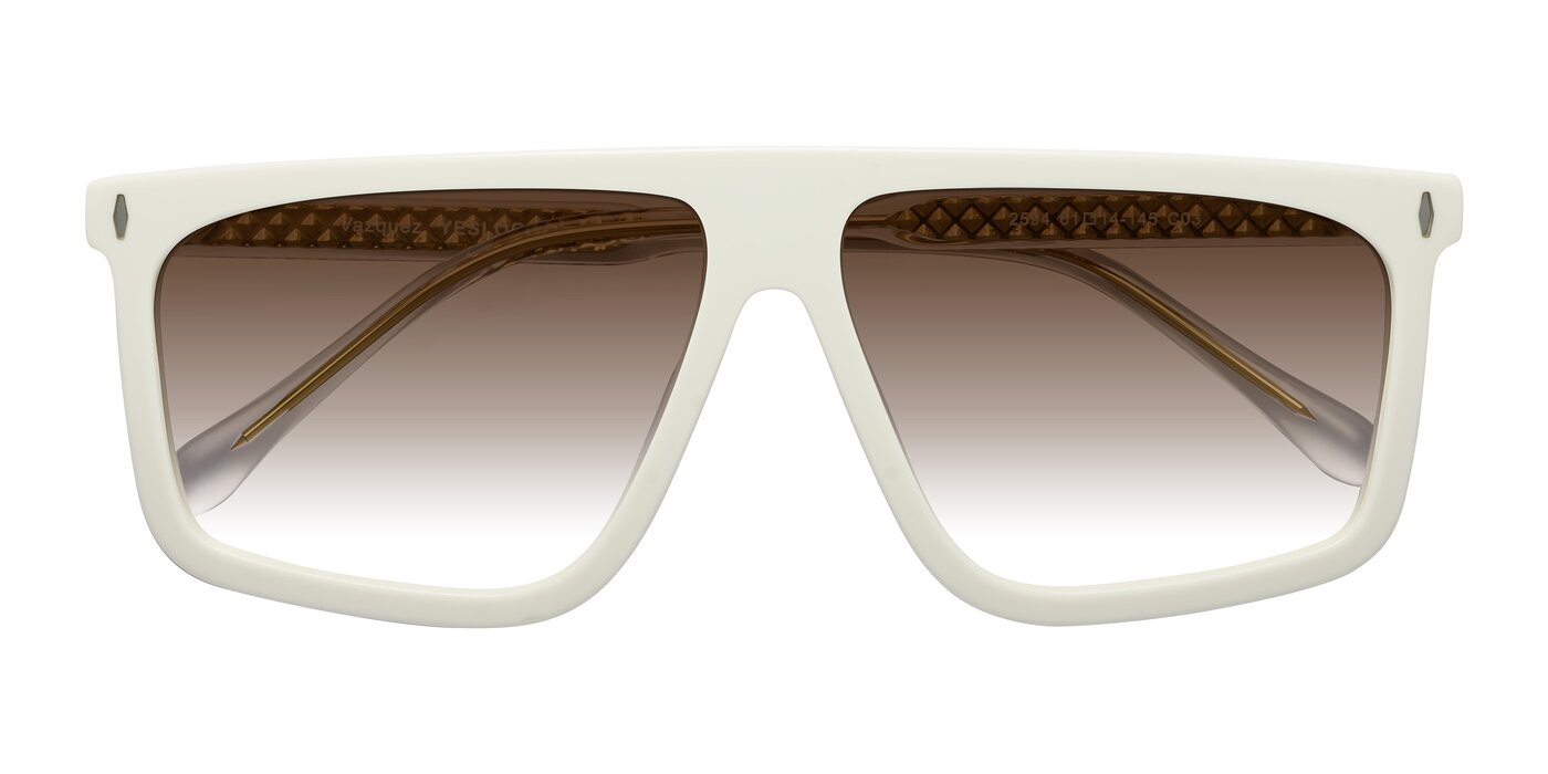 Vazquez - White/Gold Gradient Sunglasses