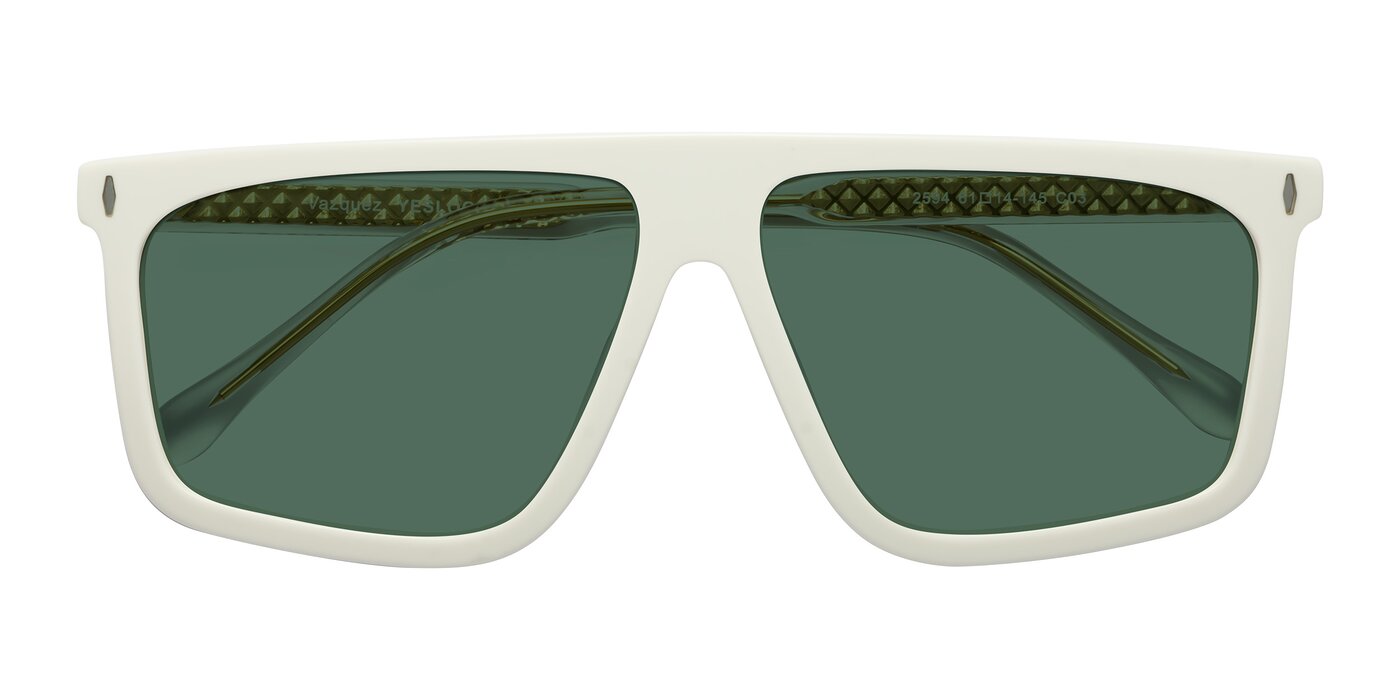 Vazquez - White/Gold Polarized Sunglasses