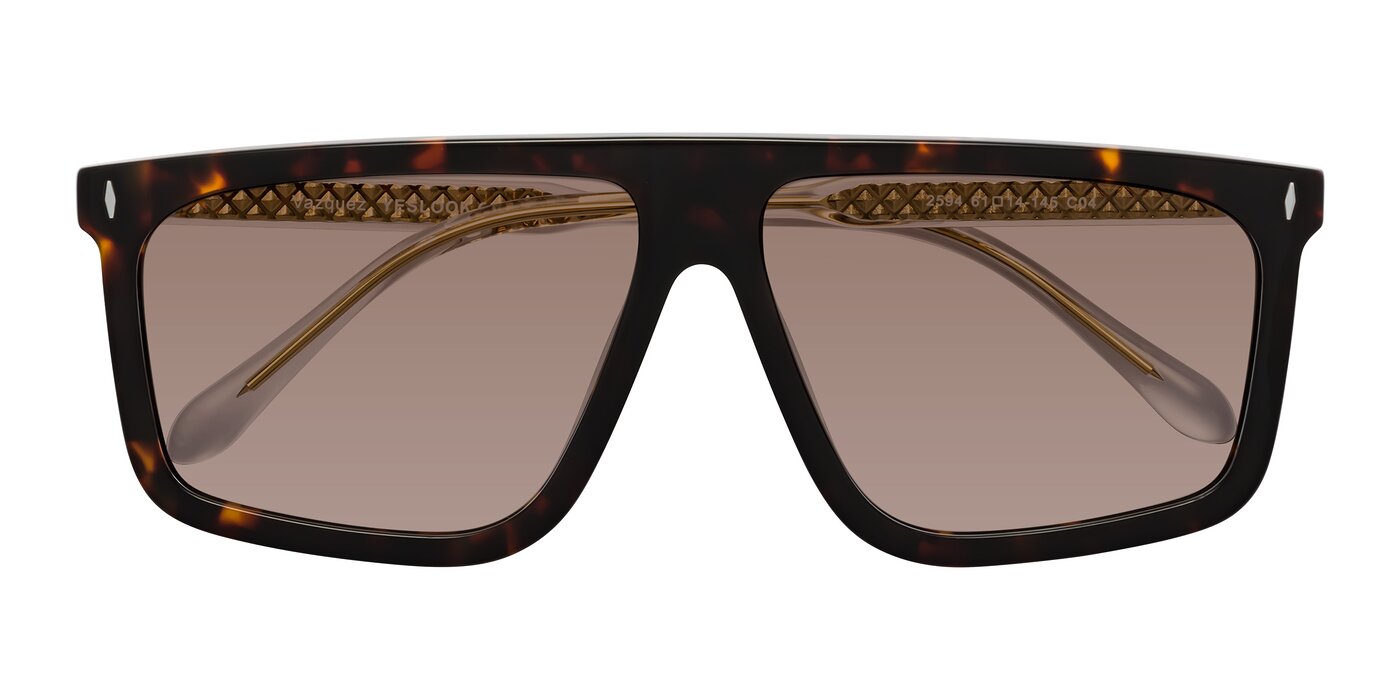 Vazquez - Tortoise/Gold Tinted Sunglasses