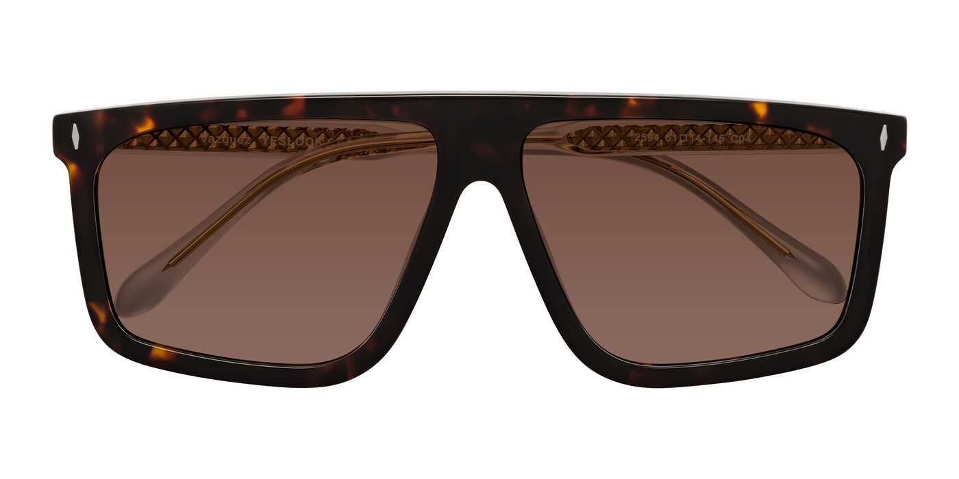 Vazquez - Tortoise/Gold Tinted Sunglasses