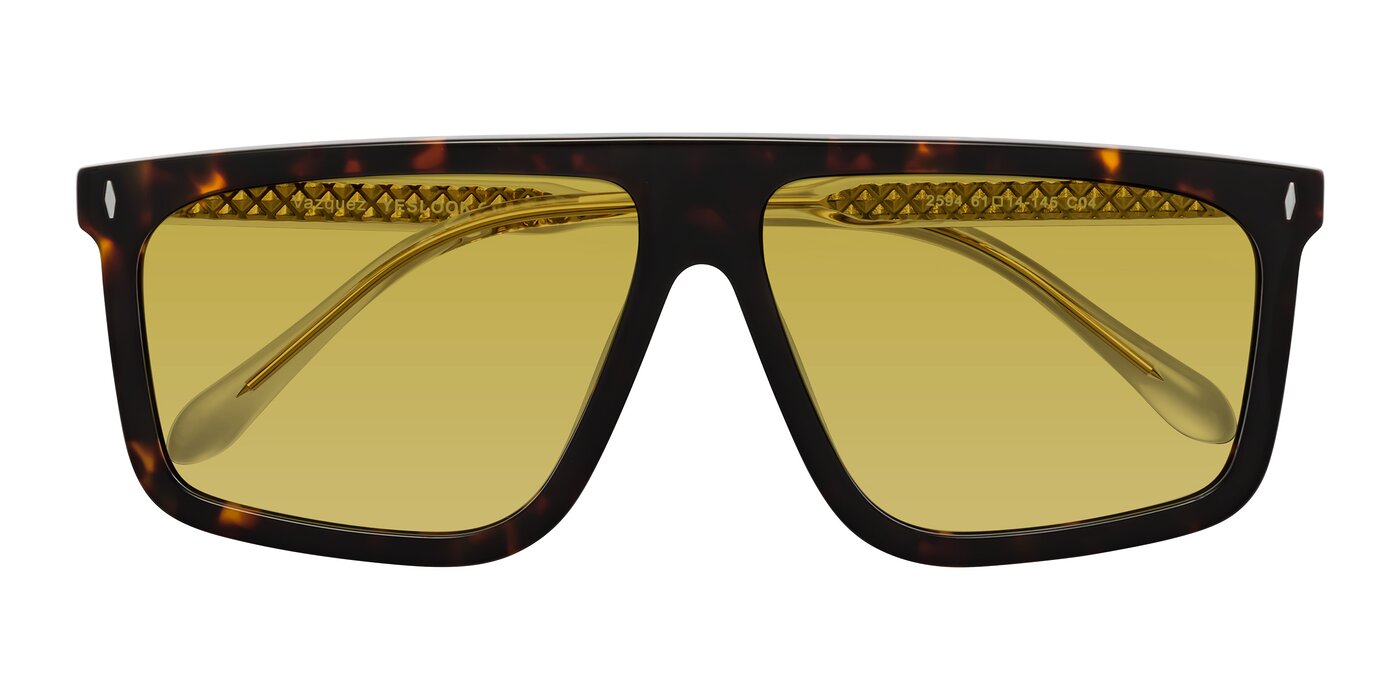 Vazquez - Tortoise/Gold Tinted Sunglasses
