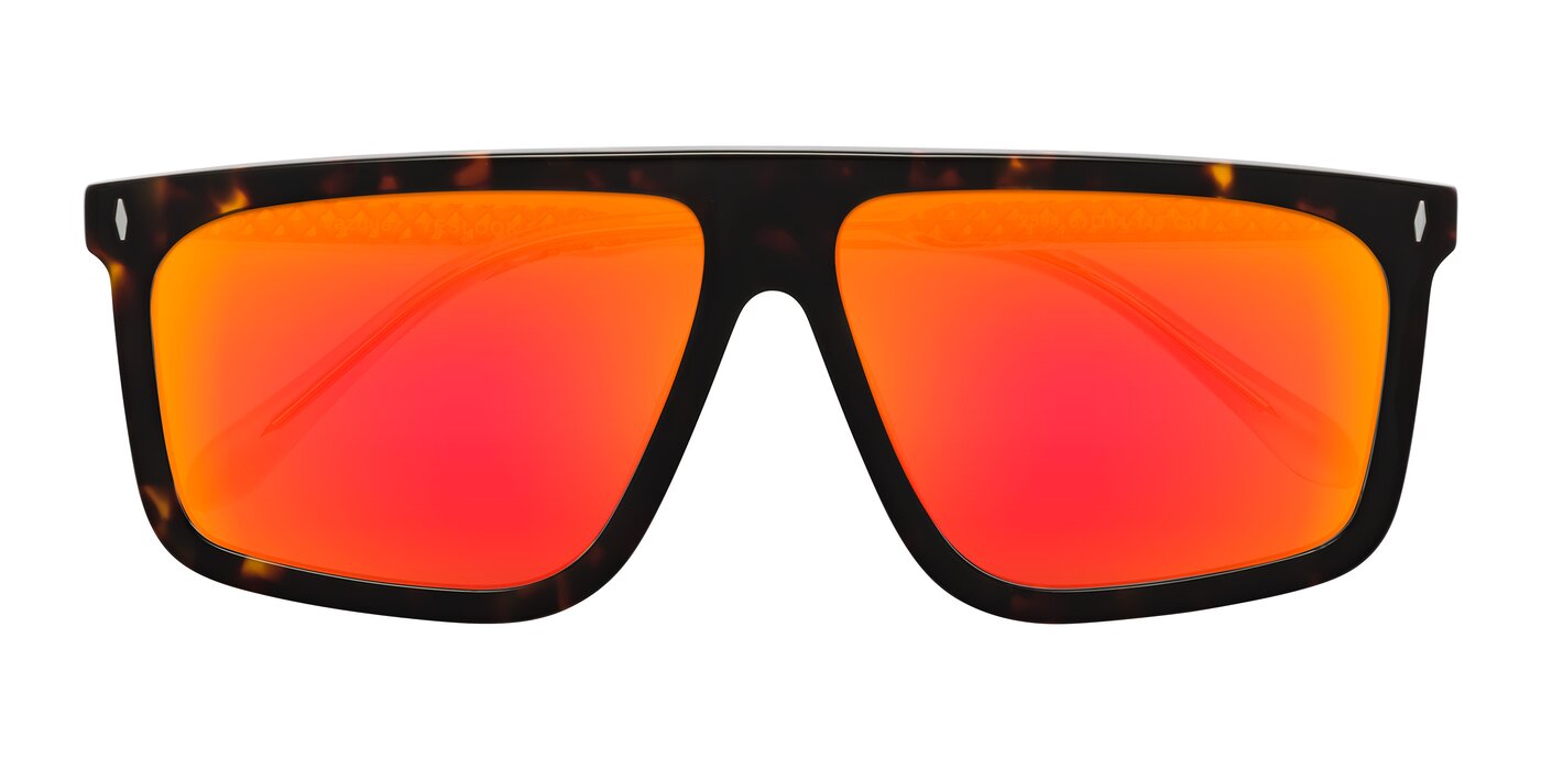 Vazquez - Tortoise/Gold Flash Mirrored Sunglasses