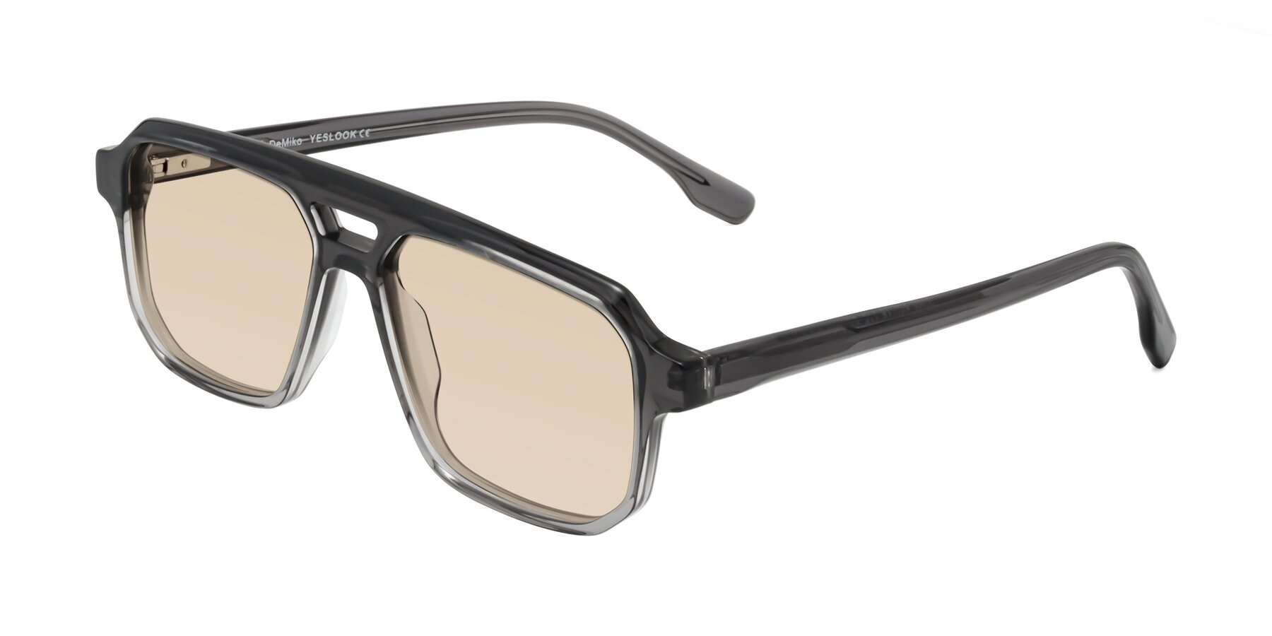 Angle of DeMiko in Gradient Gray with Light Brown Tinted Lenses