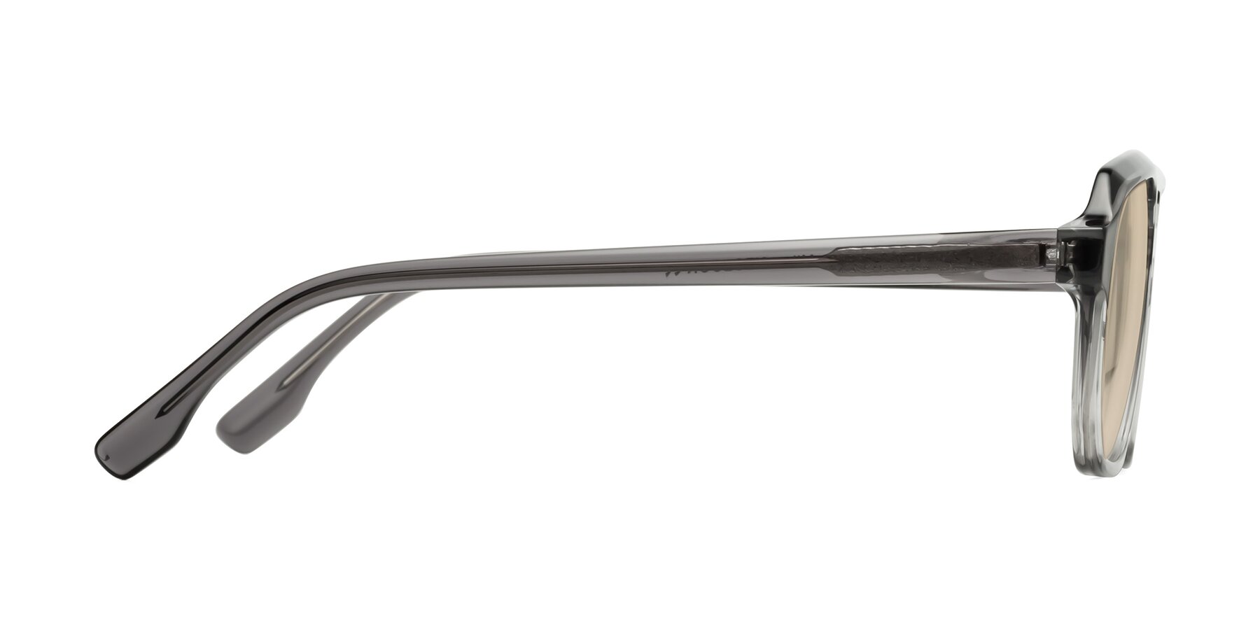 Side of DeMiko in Gradient Gray with Light Brown Tinted Lenses