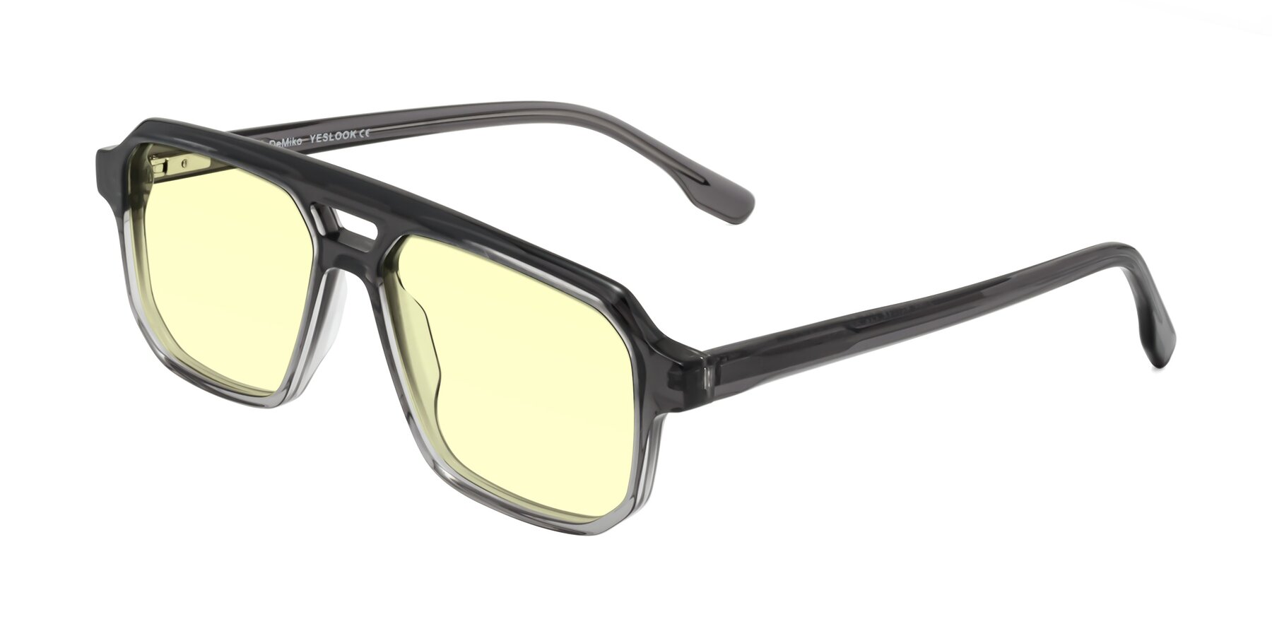 Angle of DeMiko in Gradient Gray with Light Yellow Tinted Lenses