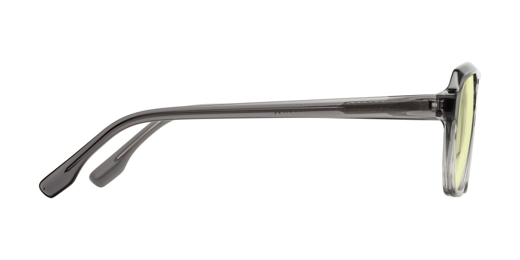 Side of DeMiko in Gradient Gray with Light Yellow Tinted Lenses