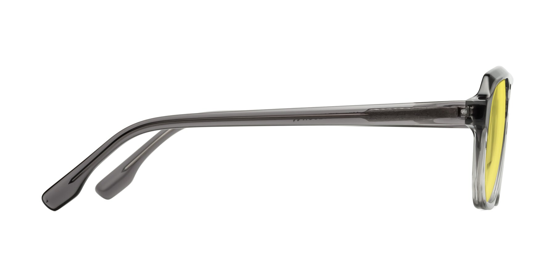 Side of DeMiko in Gradient Gray with Medium Yellow Tinted Lenses