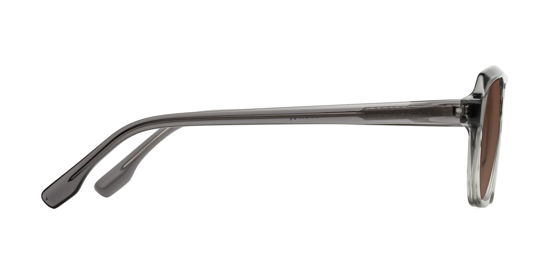 Side of DeMiko in Gradient Gray with Brown Tinted Lenses