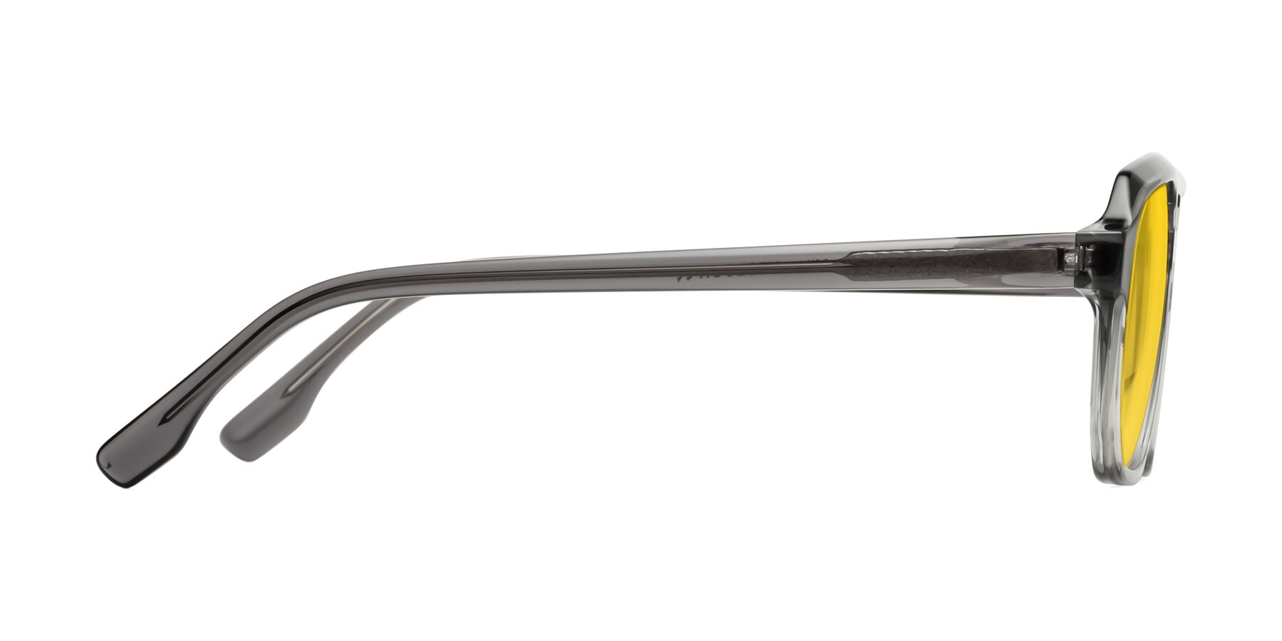Side of DeMiko in Gradient Gray with Yellow Tinted Lenses