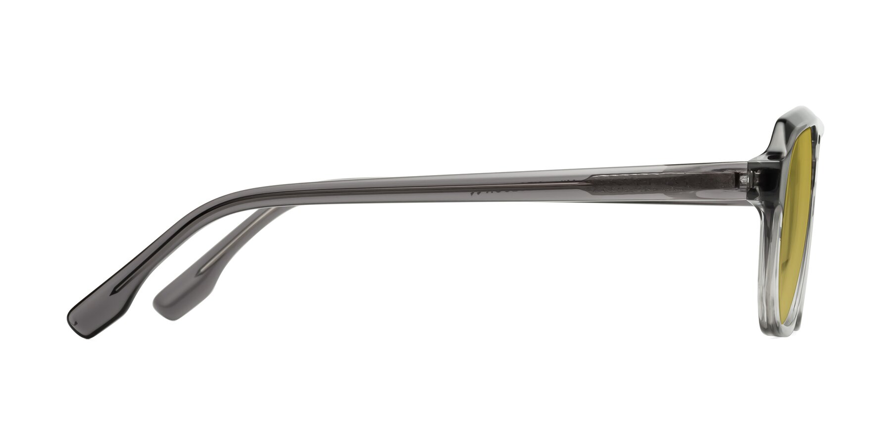 Side of DeMiko in Gradient Gray with Champagne Tinted Lenses