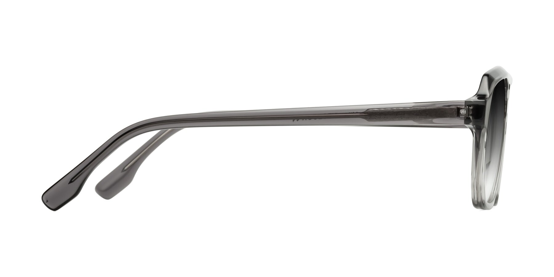 Side of DeMiko in Gradient Gray with Gray Gradient Lenses
