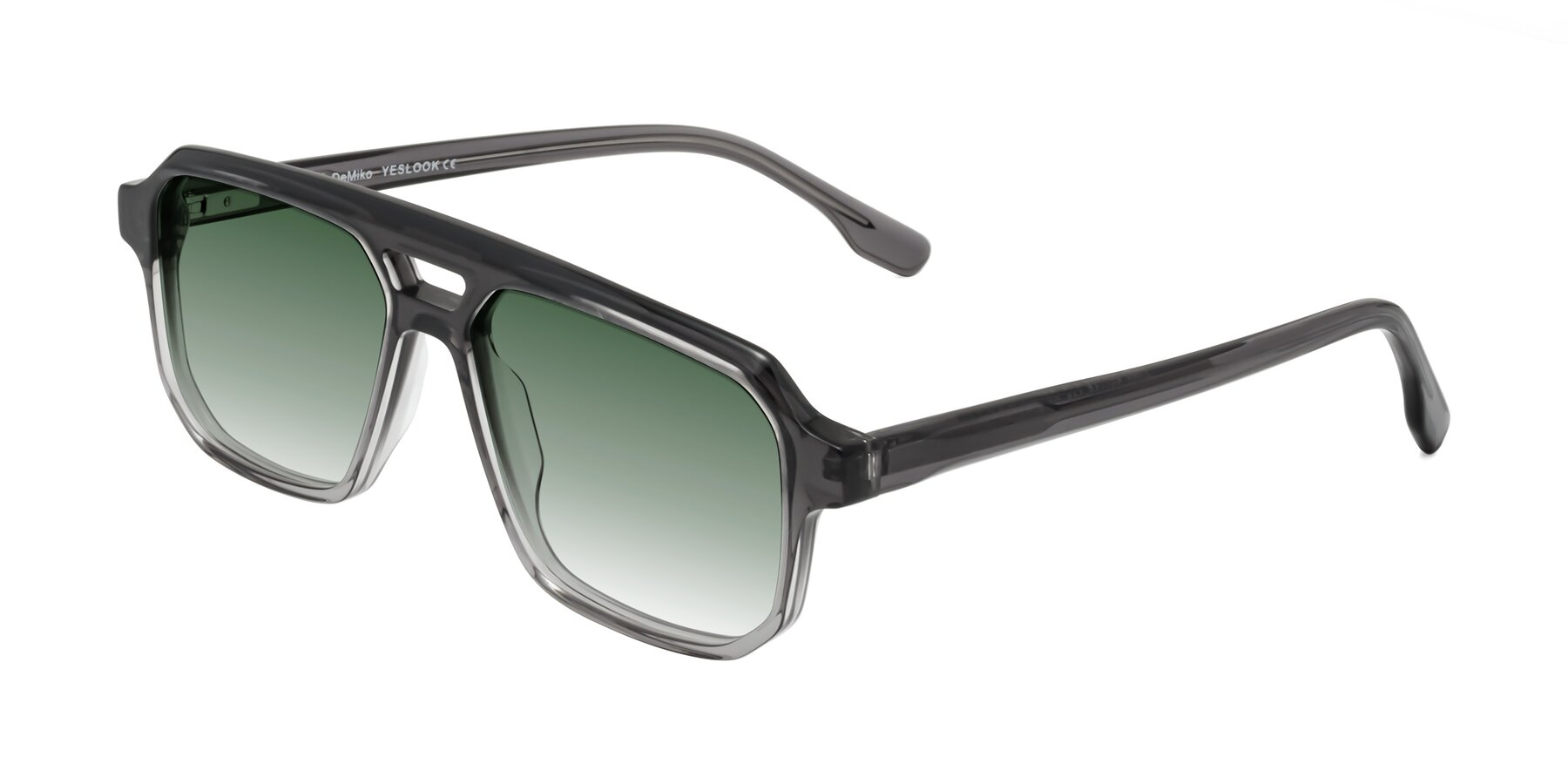 Angle of DeMiko in Gradient Gray with Green Gradient Lenses