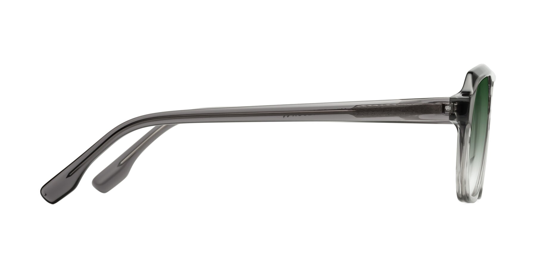 Side of DeMiko in Gradient Gray with Green Gradient Lenses