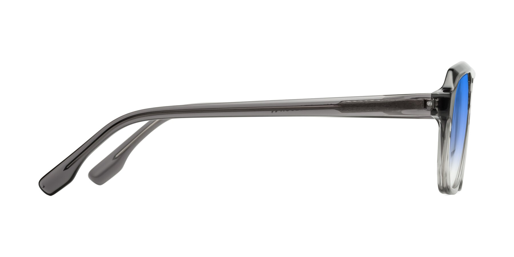 Side of DeMiko in Gradient Gray with Blue Gradient Lenses