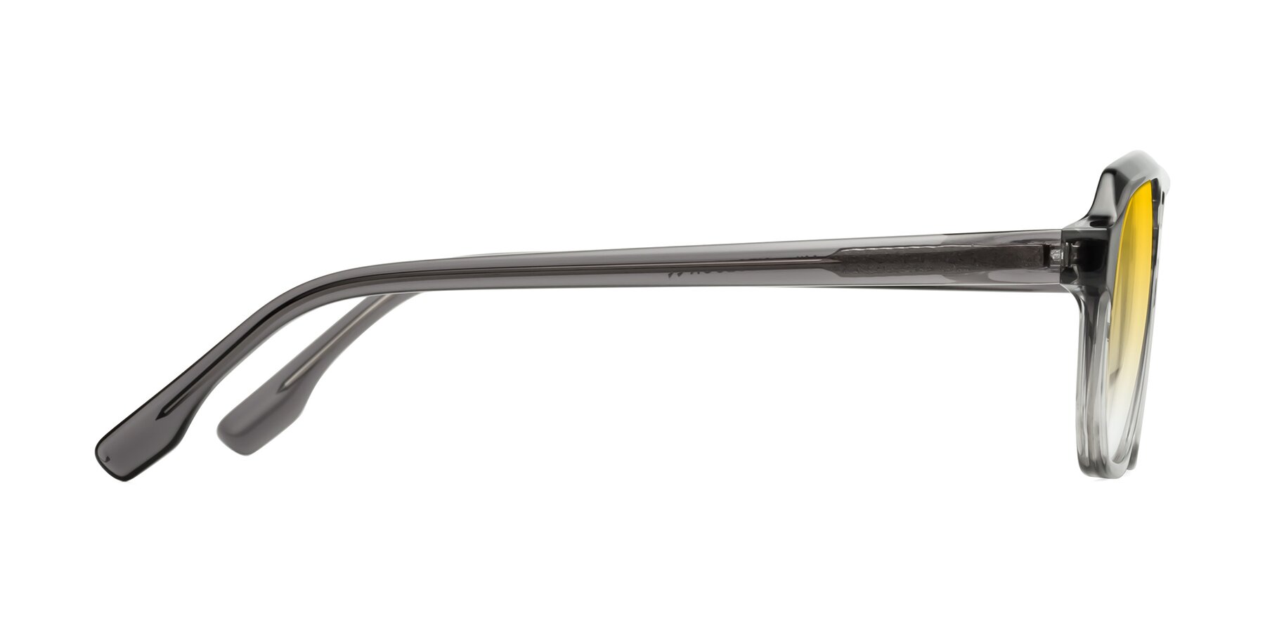 Side of DeMiko in Gradient Gray with Yellow Gradient Lenses