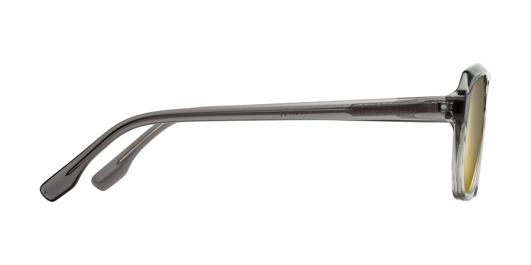 Side of DeMiko in Gradient Gray with Gold Mirrored Lenses