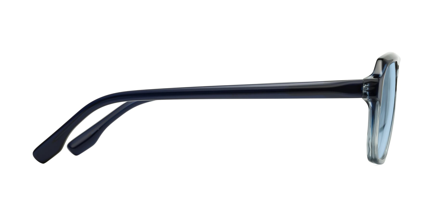 Side of DeMiko in Gradient Blue with Light Blue Tinted Lenses