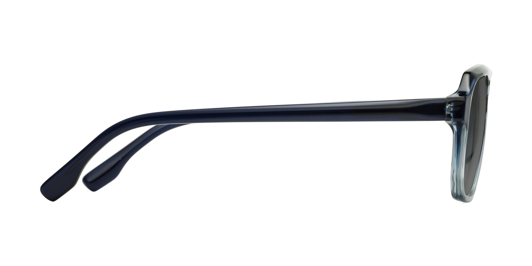 Side of DeMiko in Gradient Blue with Medium Gray Tinted Lenses