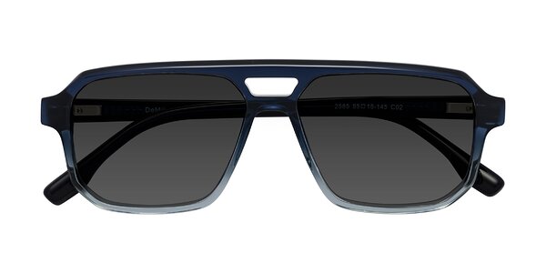 Front of DeMiko in Gradient Blue