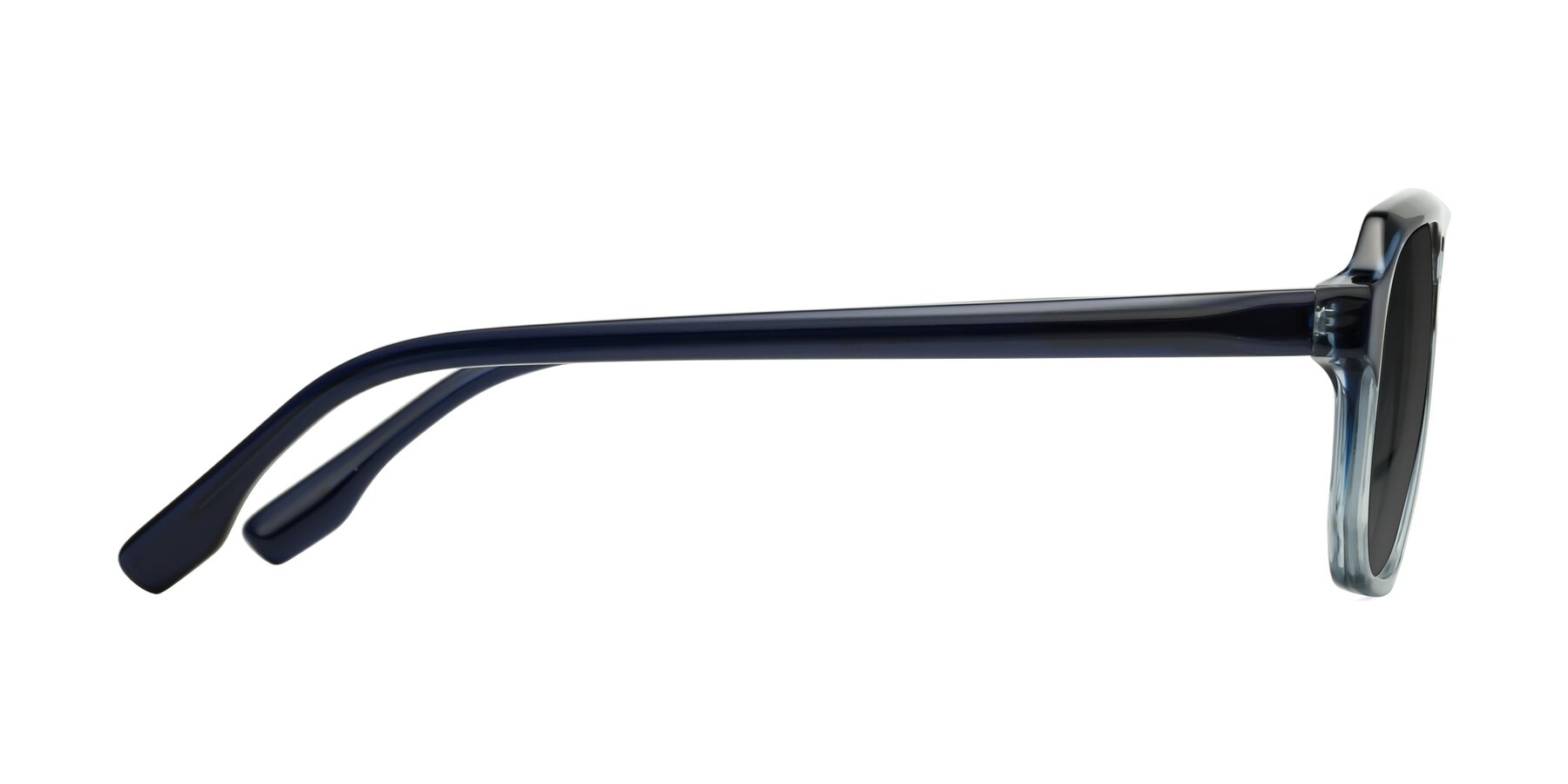 Side of DeMiko in Gradient Blue with Gray Tinted Lenses