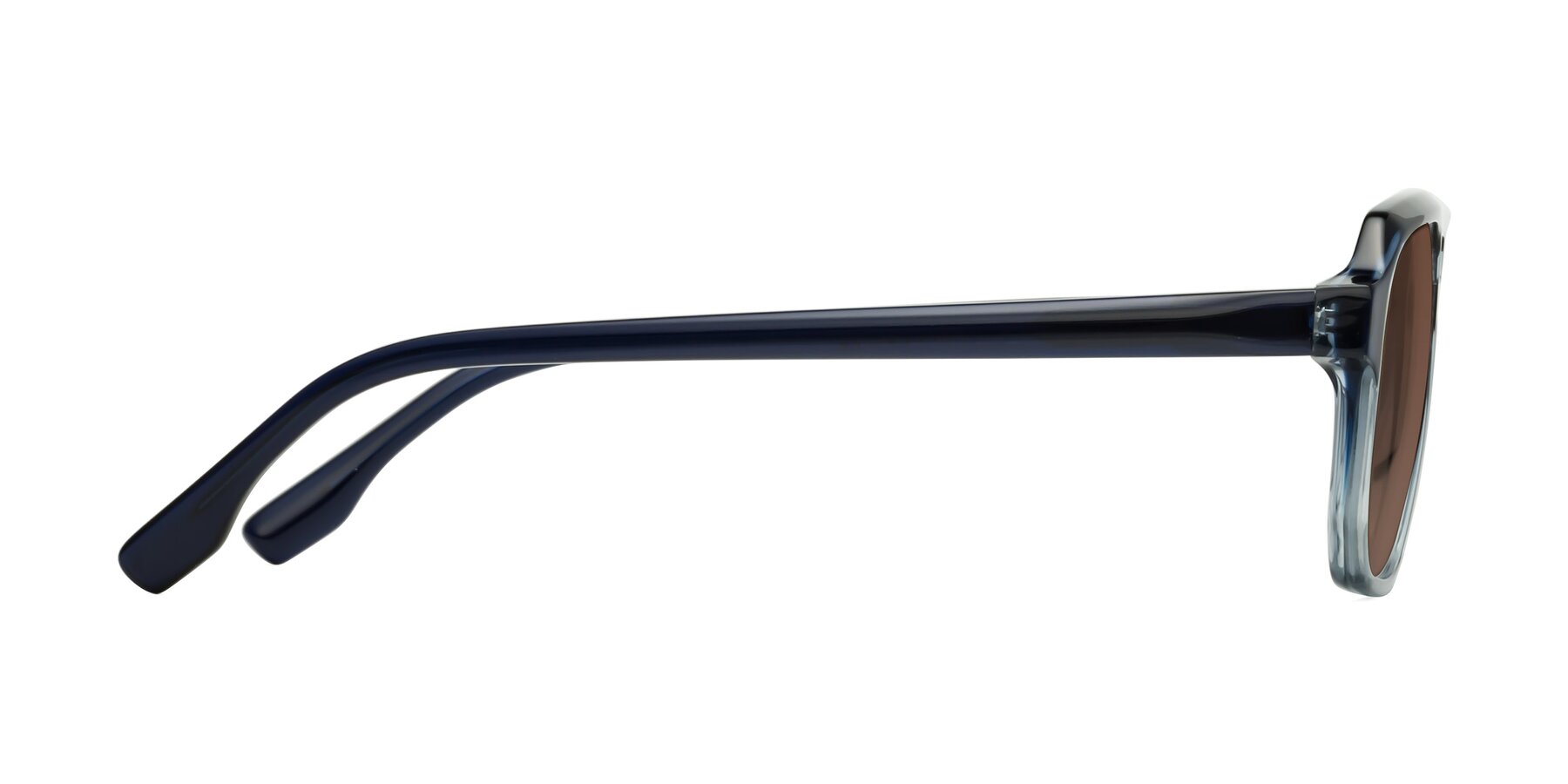 Side of DeMiko in Gradient Blue with Brown Tinted Lenses