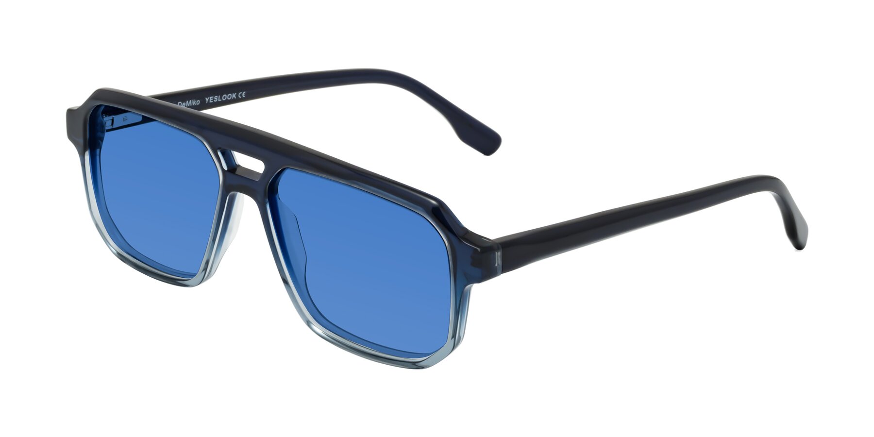 Angle of DeMiko in Gradient Blue with Blue Tinted Lenses