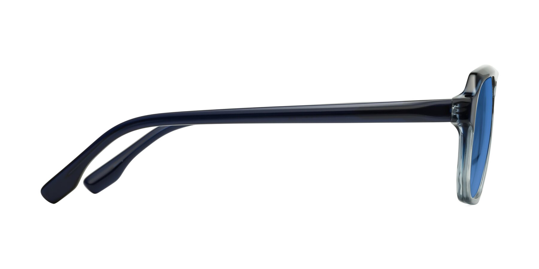 Side of DeMiko in Gradient Blue with Blue Tinted Lenses