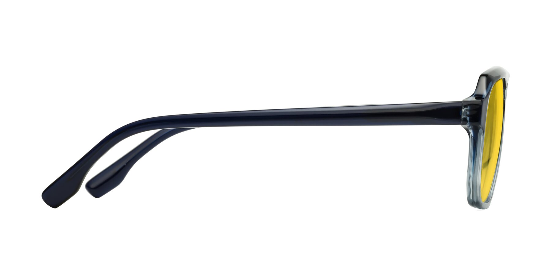 Side of DeMiko in Gradient Blue with Yellow Tinted Lenses
