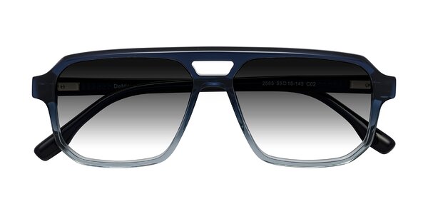 Front of DeMiko in Gradient Blue
