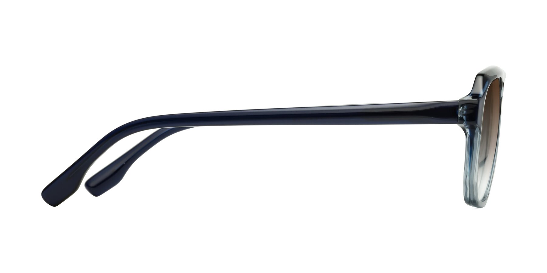 Side of DeMiko in Gradient Blue with Brown Gradient Lenses