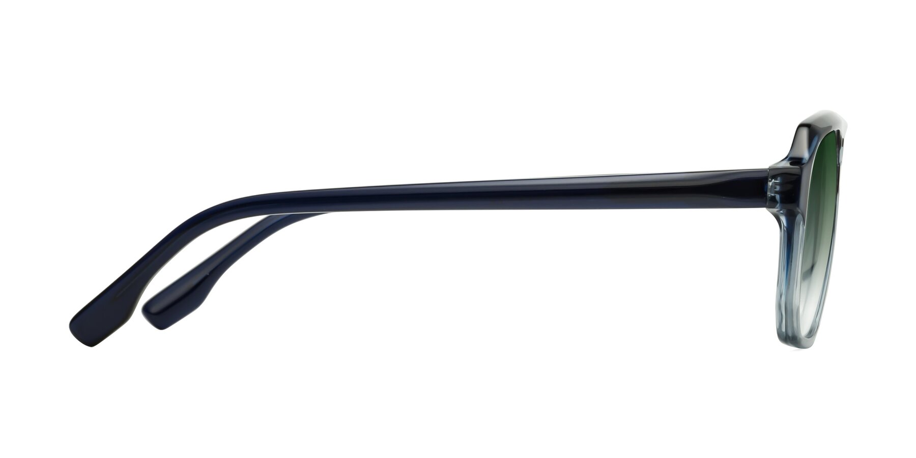 Side of DeMiko in Gradient Blue with Green Gradient Lenses