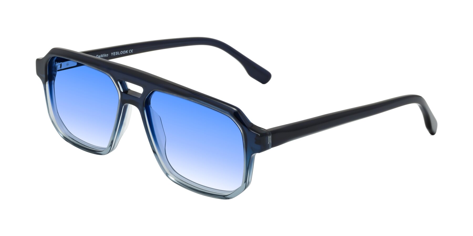 Angle of DeMiko in Gradient Blue with Blue Gradient Lenses
