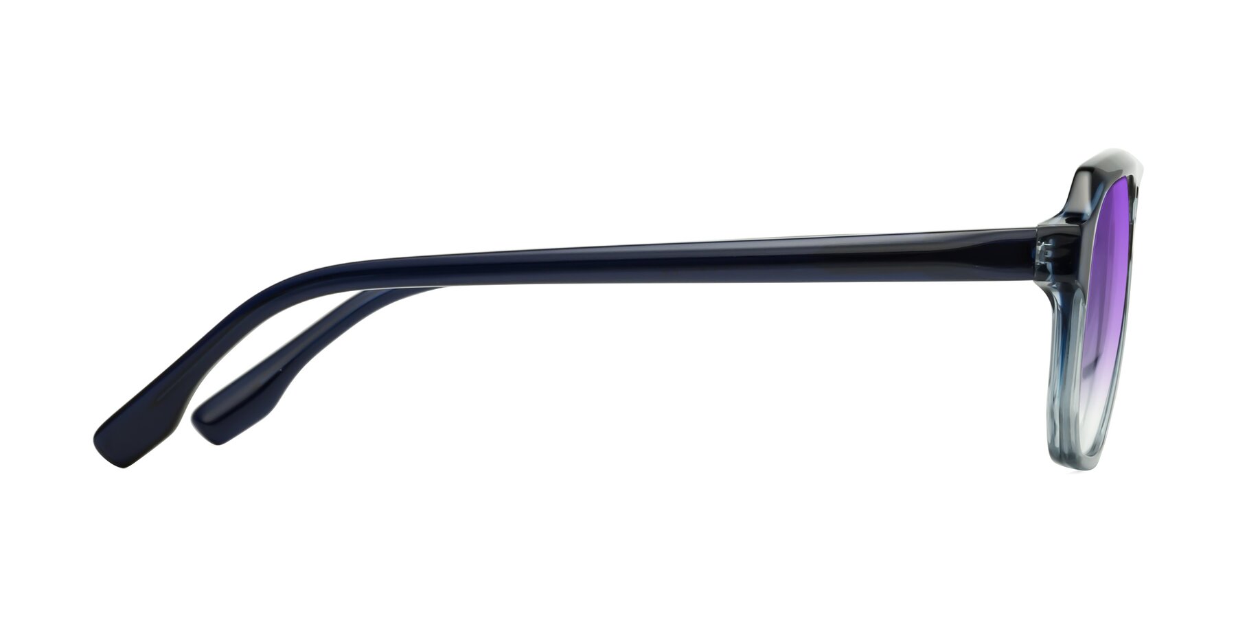 Side of DeMiko in Gradient Blue with Purple Gradient Lenses