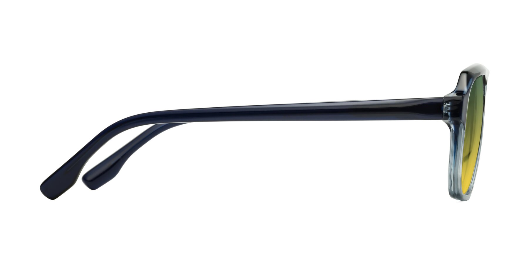 Side of DeMiko in Gradient Blue with Green / Yellow Gradient Lenses