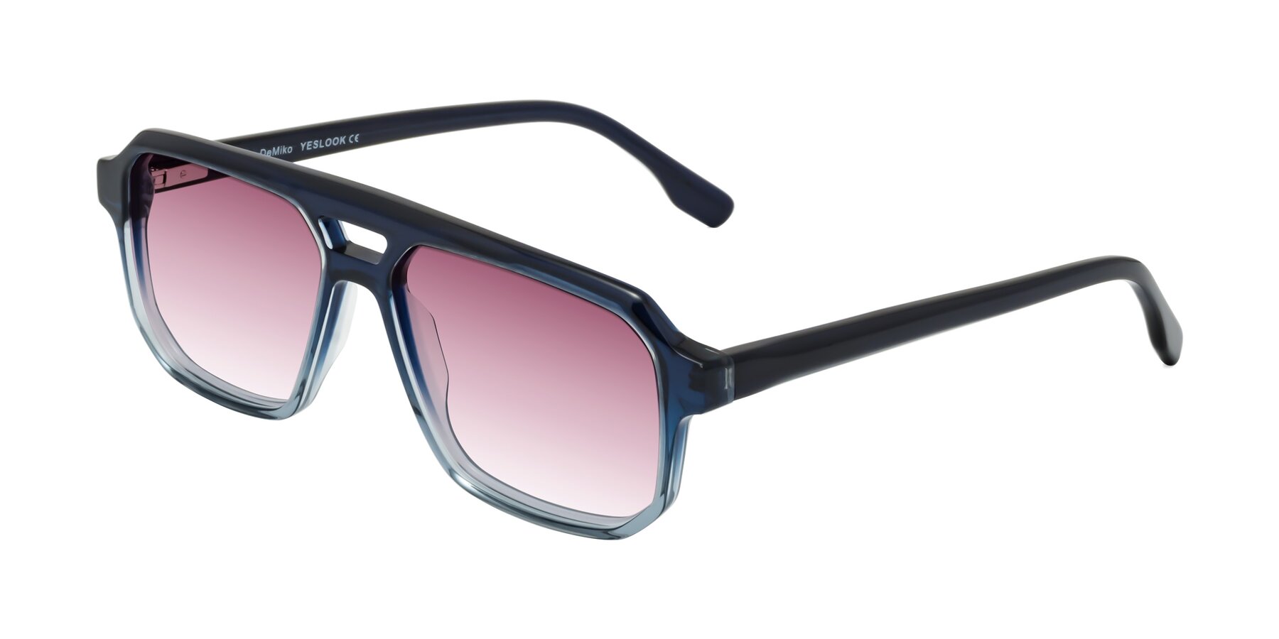 Angle of DeMiko in Gradient Blue with Wine Gradient Lenses