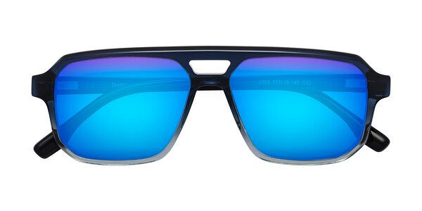 Front of DeMiko in Gradient Blue