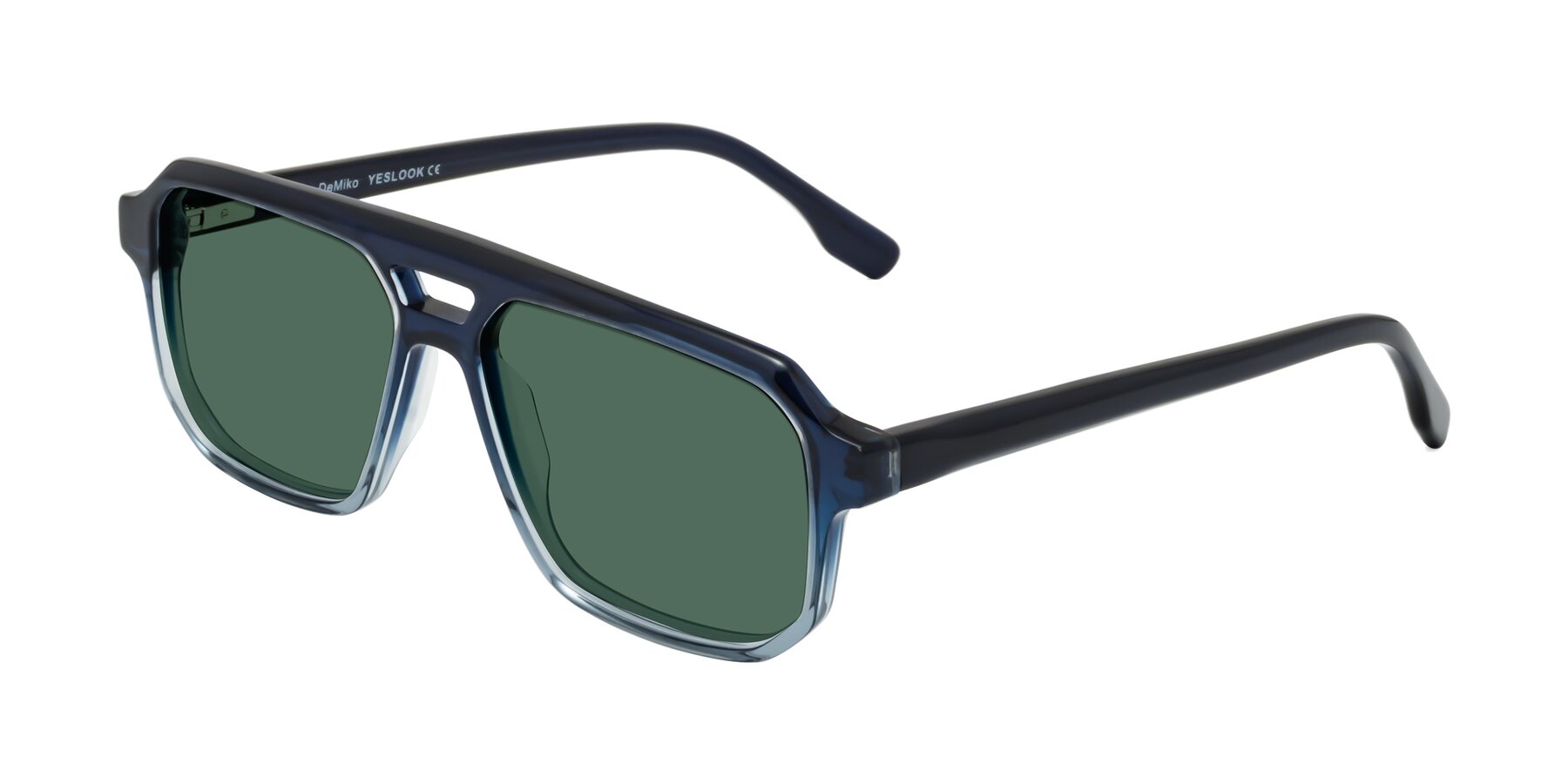 Angle of DeMiko in Gradient Blue with Green Polarized Lenses