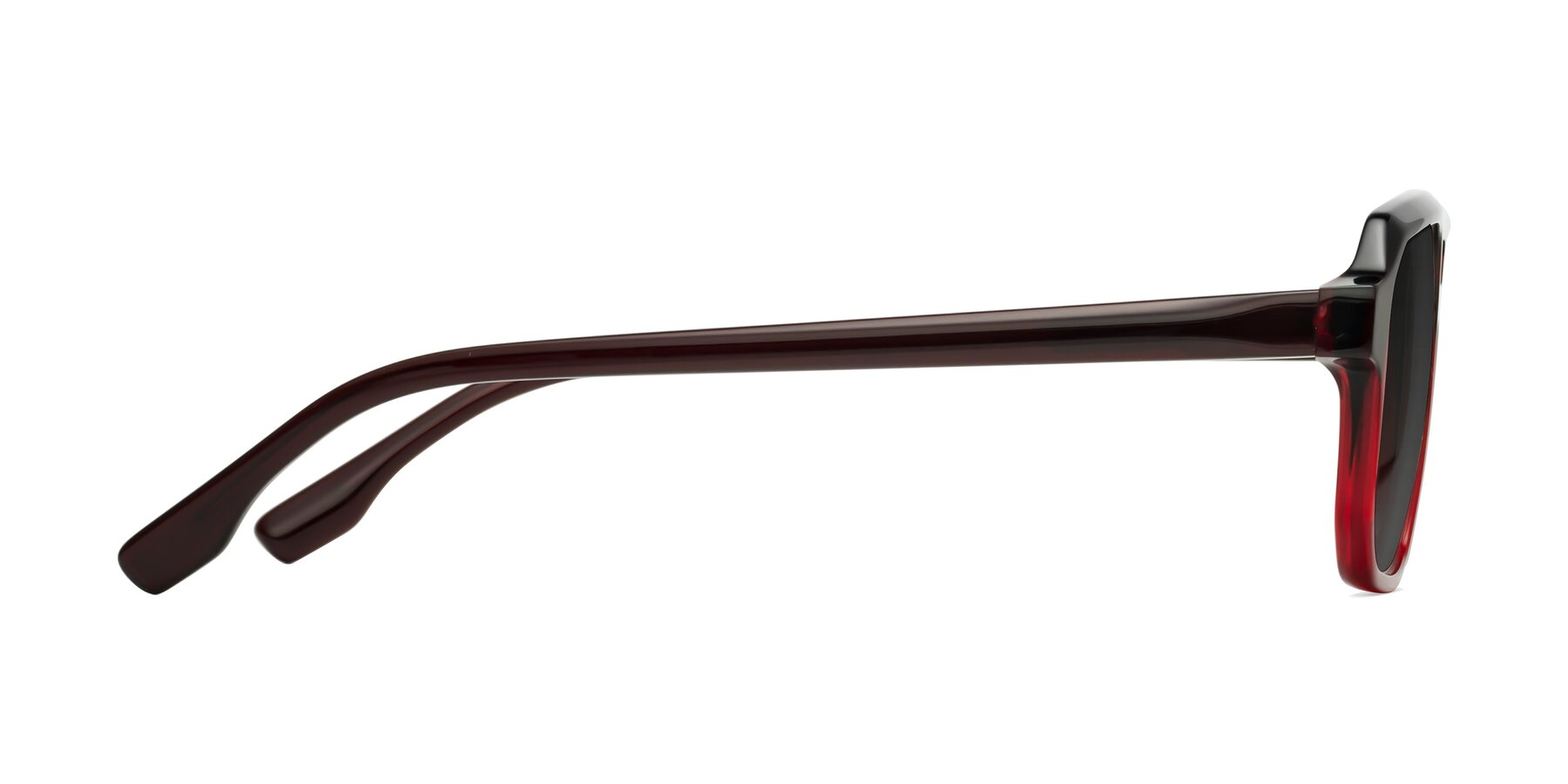 Side of DeMiko in Gradient Wine with Gray Tinted Lenses