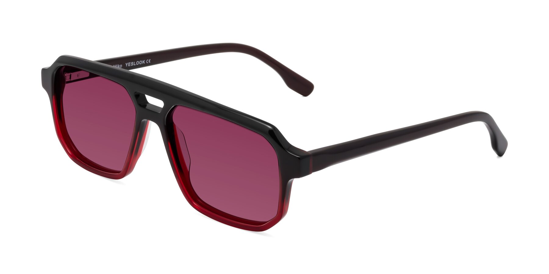 Angle of DeMiko in Gradient Wine with Wine Tinted Lenses