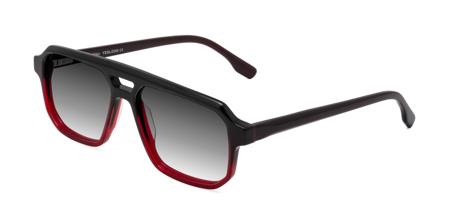 Angle of DeMiko in Gradient Wine with Gray Gradient Lenses