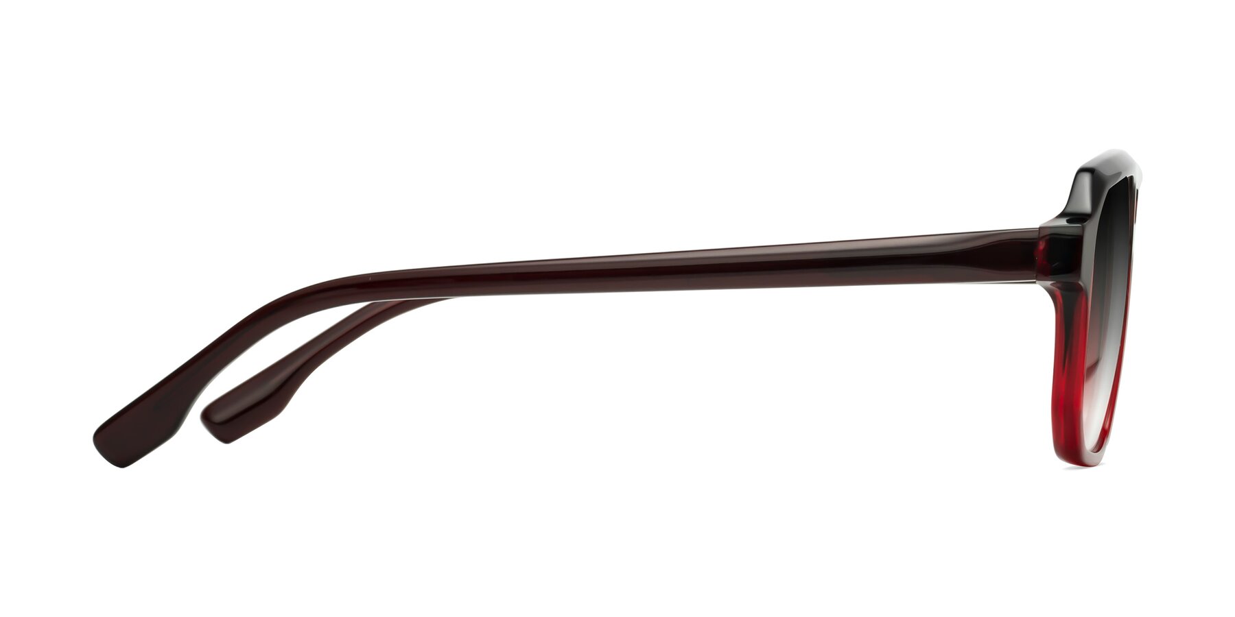 Side of DeMiko in Gradient Wine with Gray Gradient Lenses