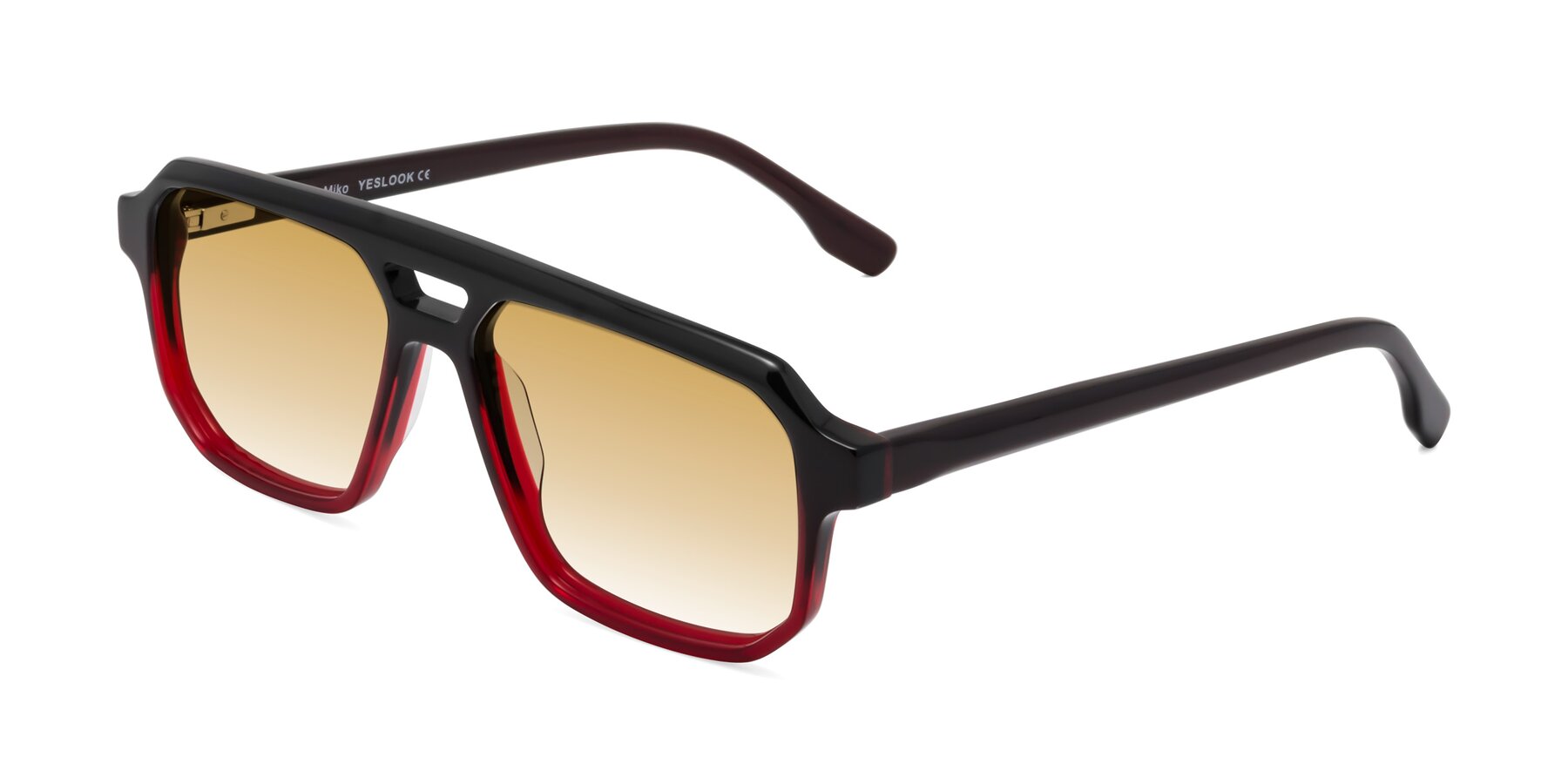 Angle of DeMiko in Gradient Wine with Champagne Gradient Lenses