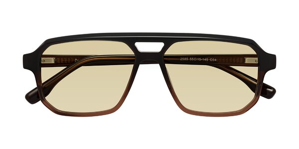 Front of DeMiko in Gradient Brown