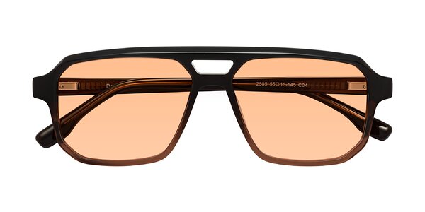 Front of DeMiko in Gradient Brown